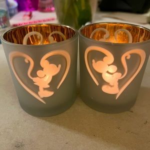 Minnie and Mickey Mouse heart candles ❤️